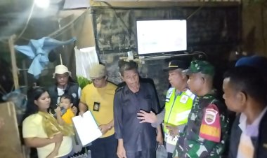 Polsek Pangkalan Kerinci, Koramil 09/ Langgam Bersama Satpol PP Giat Penertiban Warung Remang-remang Cipkon Harkamtibmas