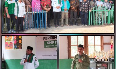 Bupati H Zukri Peresmian Lokal Baru SMP IT Darussalam Baznas Kabupaten Pelalawan