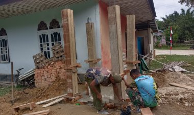 Titik lain Pembuatan Sumur Bor Oleh Satgas TMMD ke-121 Kodim 0313/Kpr di Desa Tanjung Belit Selatan