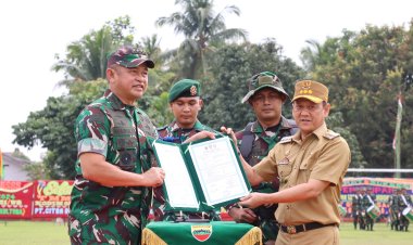 KASAD Tutup Secara Resmi TMMD Ke 121 Kodim 0313/KPR Di Kampar Kiri Hulu