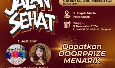 KPU Riau Selenggarakan Jalan Sehat Sambut Pemilihan Gubernur dan Wakil Gubernur Riau 2024