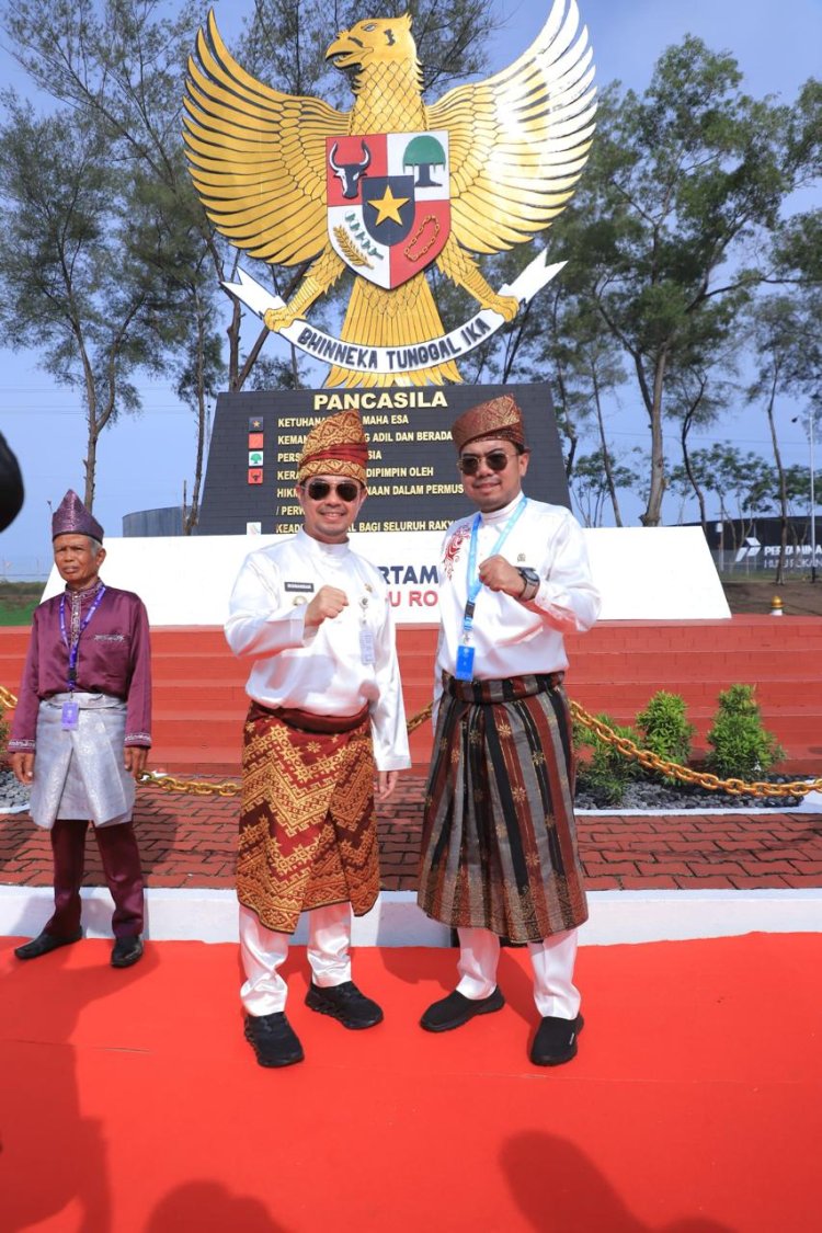Wakil Ketua DPRD Pekanbaru dan Pj Walikota Hadir di Upacara Pancasila 2024 di Blok Rokan