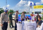 Cegah Terjadinya Laka Lantas pada Perayaan Natal 2024 dan Tahun Baru 2025, Pos PAM KM 55 Kabupaten Pelalawan Cek Kesehatan