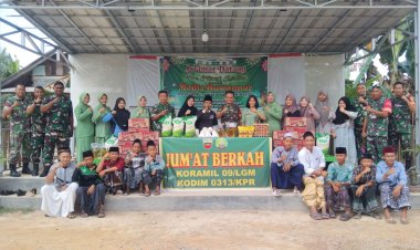 Peduli Rakyat, Koramil 09/Langgam Giat Jumat Berkah