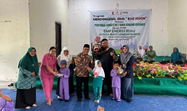 EMP Energi Riau Dan Pustaka Langit Ke-7 Gelar Aksi Mendongeng "Kak Jojon"
