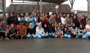 Aparatur Desa kampung baru Kapau jaya mengadakan Senam  Sehat di Sore hari