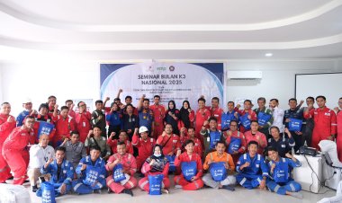 Rangkaian Bulan K3 Nasional, EMP Bentu Ltd Gelar Pelatihan Pemadam Kebakaran