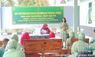 Sambut HUT Persit KCK ke-79 Tahun 2025, 4 Koramil Kab. Pelalawan Gelar Donor Darah Dan MCU