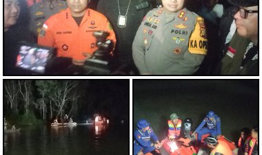 32 penumpang Truk Cold diesel Masuk Sungai Segati, Evakuasi Di Hentikan Dan Sambung Besok Pagi