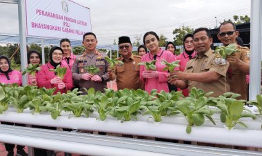 Ketua Bhayangkari Polres Pelalawan Dukung Sukseskan Pangan Lestari Pemanfaatan Pekarangan