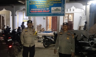 Polsek Sungai Mandau Amankan Sholat Tarawih di Masjid Nurul Ikhlas