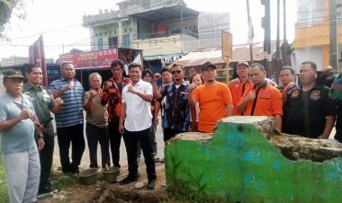 Lurah Simalingkar B Letakkan Batu Pertama Pembangunan Tugu Selamat Datang di Perbatasan Medan Tuntungan – Kwala Bekala
