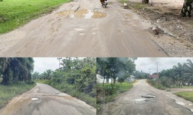 Jalan Poros Desa Kota Lama Rusak Parah, Akses Wisata Sejarah dan Ekonomi Warga Terhambat 
