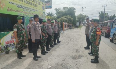 Koramil 08/Tdn dan Polsek Ujung Batu Patroli Sinergitas Jelang Hari Raya Idul Fitri 1446 H