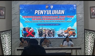 Polres Pelalawan Berikan Penyuluhan Tentang Penggunaan Kendaraan Yang Tidak Sesuai Peruntukannya
