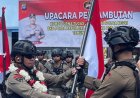 Kapolda Kepri Pimpin Upacara Penyambutan Kompi Purna Tugas Satbrimob Polda Kepri BKO Polda Papua