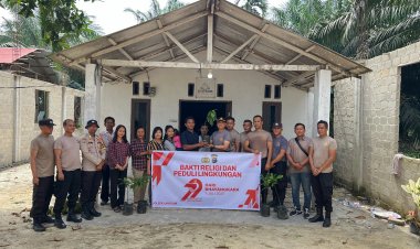 Peringati HUT Bhayangkara Ke 79, Polsek Langgam Giat Bhakti Religi Dan Peduli Lingkungan