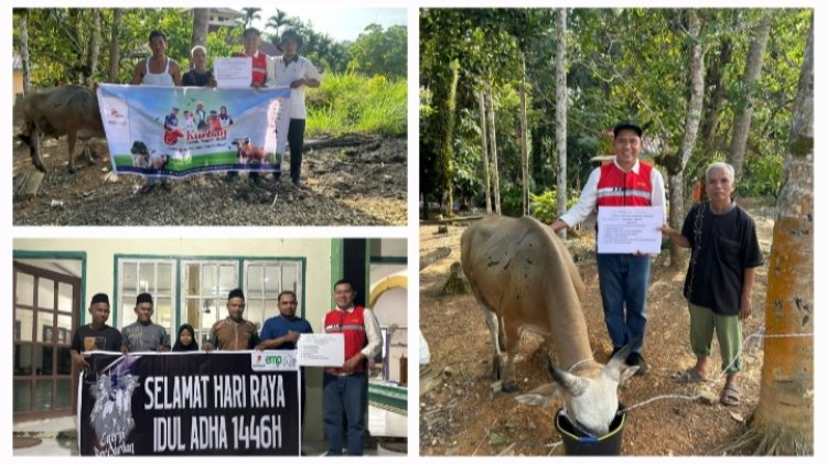 EMP Energi Riau Salurkan Hewan Kurban di Sekitar Lokasi Operasional Wujud Sinergi Berbagi Kebaikan Sesama