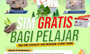 Green Policing And Go To School Polres Pelalawan Sosialisasi SIM Gratis Bagi Pelajar