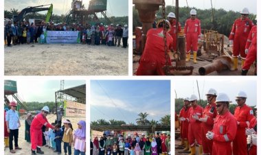 Doa Bersama & Santunan Anak Yatim Dalam Rangka Pengeboran Lokasi Sumur Migas Kayuara 20