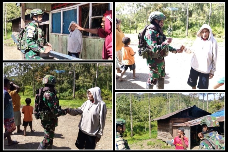 TNI Semakin Dekat di Hati Rakyat: Pos Bulangkop Gelar Anjangsana Penuh Kehangatan di Kampung Bulangkop