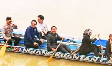 Tina Talisa Tinjau Persiapan Festival Pacu Jalur Kuansing 2025 di Teluk Kuantan