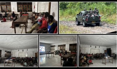 Yonif 751/Vira Jaya Sakti Bersama Warga Nonton Bareng di Pedalaman Papua sarana Hiburan penuh Edukasi dan Kemanunggalan