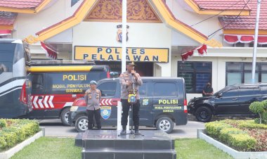 Kapolres Pelalawan Pimpin Patroli Skala Besar Dan Show Of Force