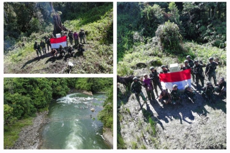 Pos Denom Yonif 751/VJS Patroli Patok Perbatasan, Pastikan Keutuhan Batas Negara
