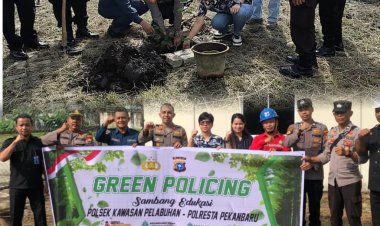 Kapolsek Kawasan Pelabuhan Gaungkan Green Policing Wujud Peduli Terhadap Lingkungan