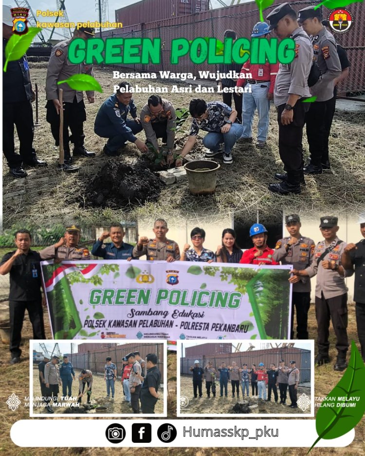 Kapolsek Kawasan Pelabuhan Gaungkan Green Policing Wujud Peduli Terhadap Lingkungan