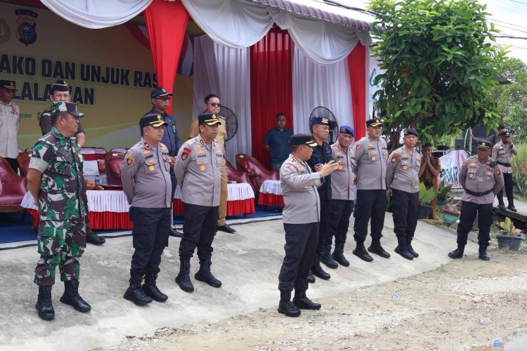 Polres Pelalawan Gelar TFG dan Penilaian Sispam Mako dan Sispam Unras
