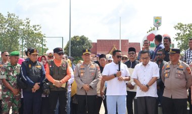 Pelepasan Tim Relawan Bantuan Bencana Alam Kabupaten Pelalawan 11 orang Personil Polres Pelalawan