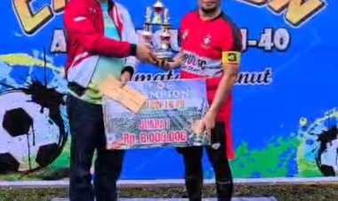 Senator DPD-RI H. Abdul Hamid Resmi tutup Turnamen sepak bola APDESI CUP I U-40