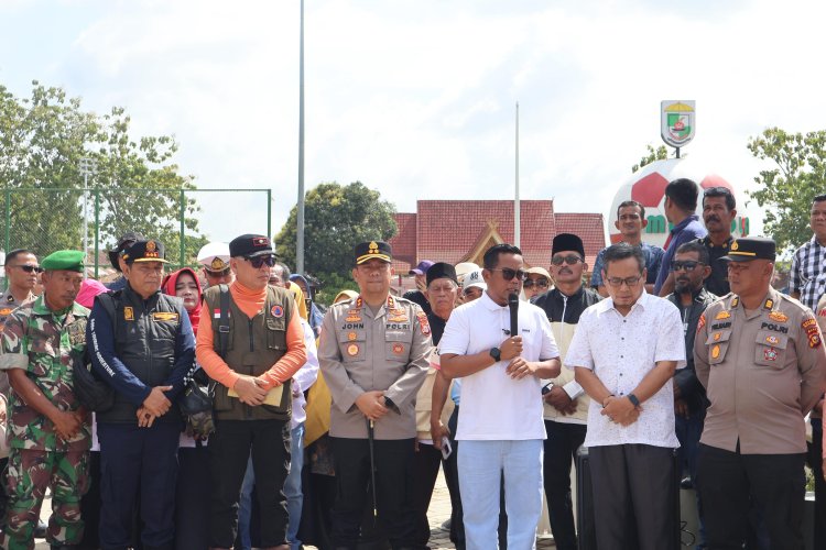 Pelepasan Tim Relawan Bantuan Bencana Alam Kabupaten Pelalawan 11 orang Personil Polres Pelalawan
