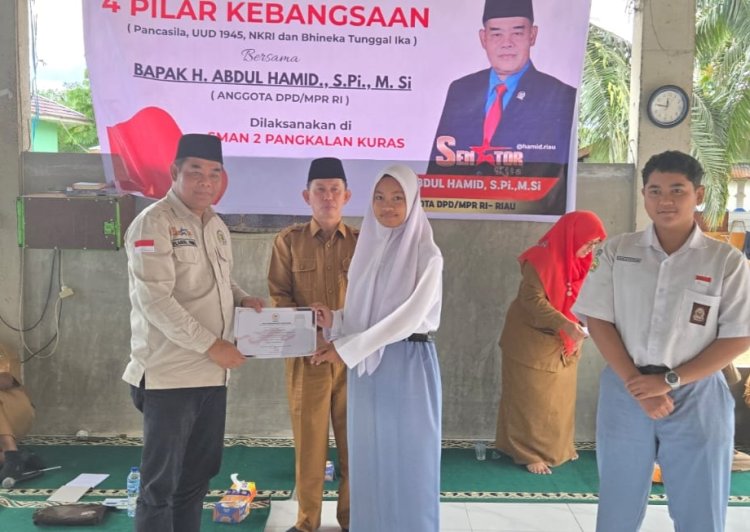 Sosialisasi Empat Pilar Kebangsaan: H. Abdul Hamid Ajak Siswa SMAN 2 Pangkalan Kuras Jaga Keutuhan Bangsa