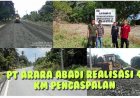Realisasikan CSR, PT Arara Abadi Bangun 4 KM Jalan Aspal Tipe A