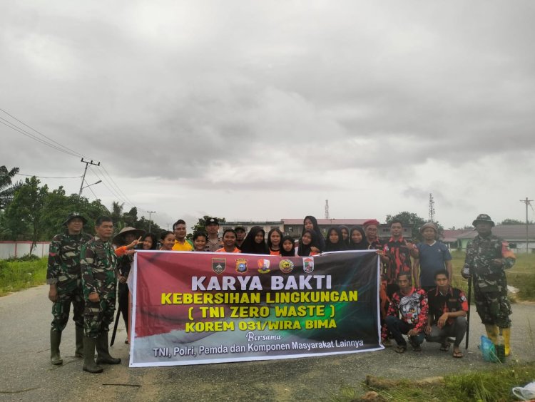 Koramil 09/Langgam Giat Karya Bakti Keberhasilan Lingkungan "TNI Zero Waste"