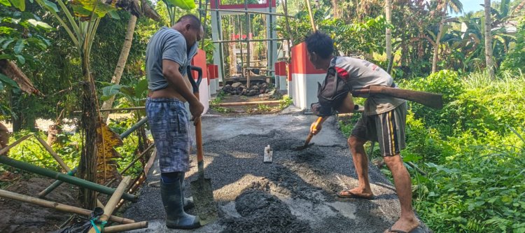 Semangat Nasionalisme dan Kebersamaan, Sentuhan Merah Putih Warnai Jembatan Perintis Garuda di Desa Sawangan