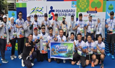 HUT Pekanbaru ke-242, Bapenda Hadir di Lestari Run dan Posko Pajak Daerah