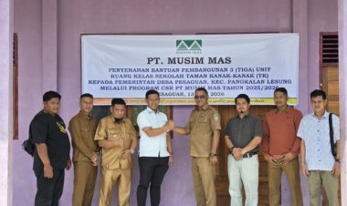 Wujud Nyata Dan Peduli Pendidikan Usia Dini, PT Musim Mas Bangun Tiga Ruang Kelas TK di Desa Pesaguan