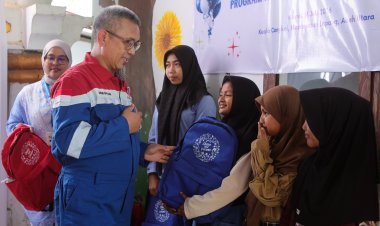 Latih Kesiapsiagaan, PHE NSO Edukasi Anak Desa Kuala Cangkoi Tanggap Bencana