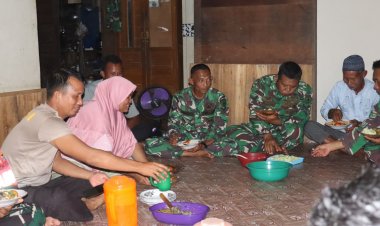 Hangatnya Kebersamaan: Satgas TMMD Ke-129 Kodim 0313/KPR Gelar Makan Bersama di Rumah Orang Tua Asuh
