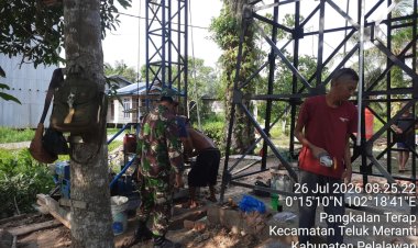 Air Bersih Segera Hadir, Satgas TMMD Ke-129 Kodim 0313/KPR Mulai Pengeboran Sumur Bor di Desa Pangkalan Terap