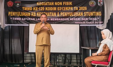 Cegah Stunting dan Wujudkan Keluarga Sehat, Satgas TMMD Ke-129 Kodim 0313/KPR Gelar Penyuluhan KB Kesehatan di Pangkalan Terap