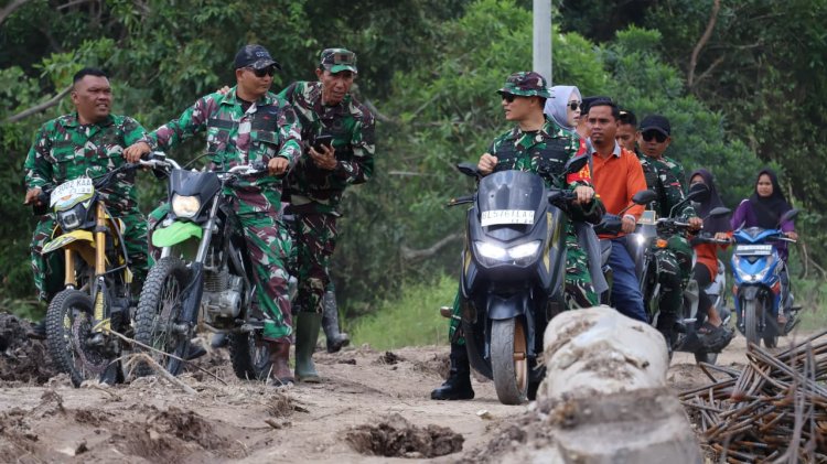 Pastikan Kesiapan Kunjungan Tim Wasev Mabesad, Dandim 0313/KPR Tinjau Langsung Sasaran Fisik TMMD Ke-129 di Desa Pangkalan Terap