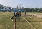 Jelang Penutupan TMMD ke-129 Kodim 0313/KPR, Satgas Gelar Persiapan Upacara di Lapangan Kantor Desa Pangkalan Terap