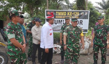 Tinjau Hasil Pembangunan TMMD ke-129, Tim Wasev Mabesad  Brigjen TNI Zulfirman Chaniago, S.I.P., M.Han Evaluasi Sasaran Fisik