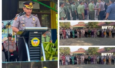 Kapolsek Pangkalan Kerinci Pimpin Pelantikan Pengurus Bhuana Lestari Smanda Bermarwah SMAN 2 Pangkalan Kerinci Periode 2026–2027