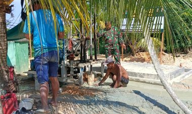 Pengeboran Sumur Bor TMMD ke-129 Kodim 0313/KPR di Desa Delik Tembus Kedalaman 42 Meter